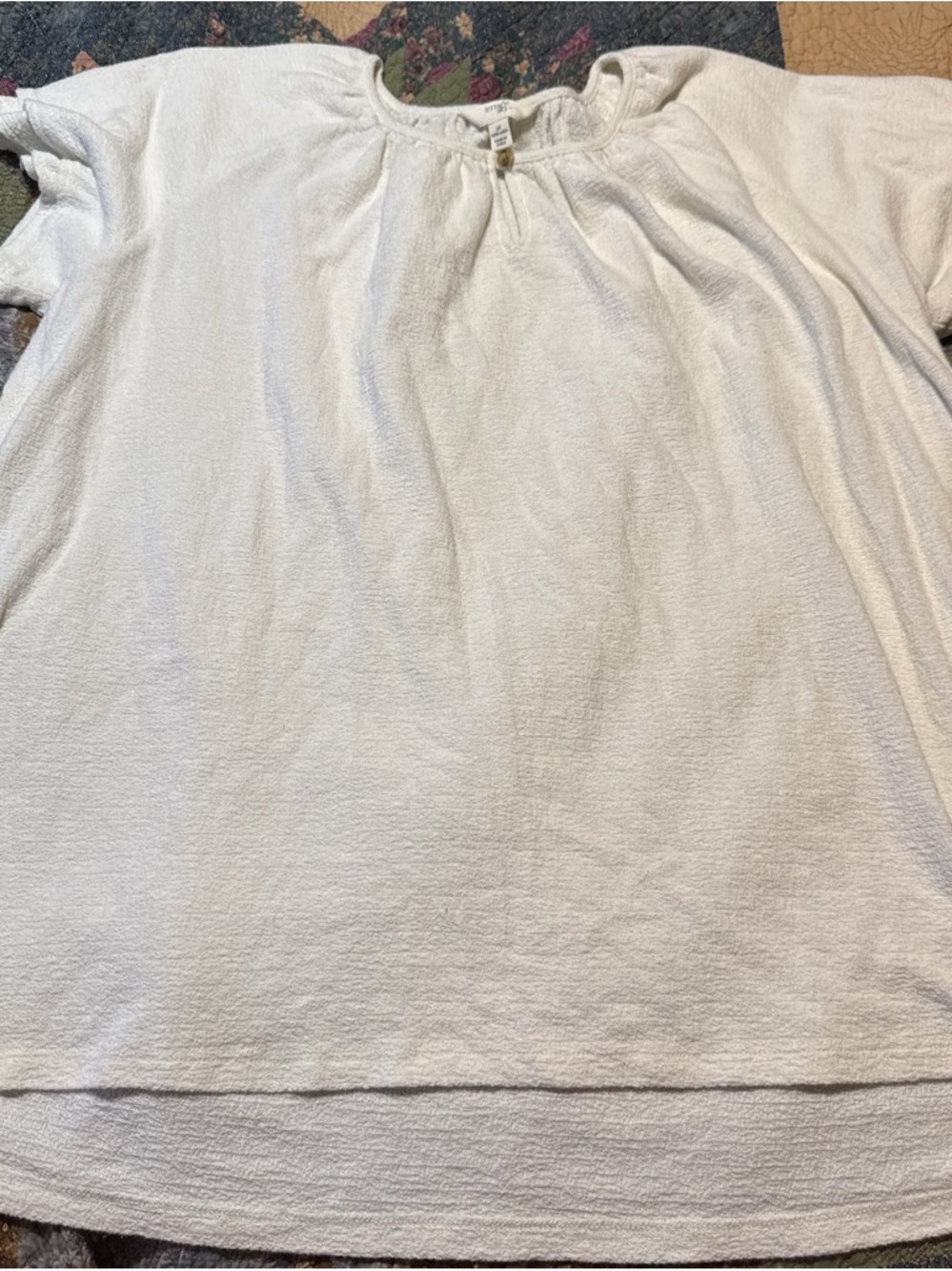 Terra & Sky Cream Short-Sleeve Pull-On Tee